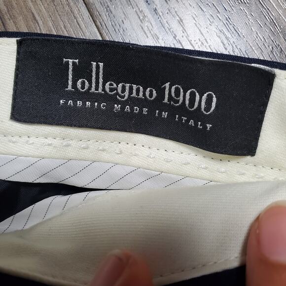 J. Crew Tollegno 1900 Italian Wool Blue Trousers Pants Sz 6 Classic Workwear - Picture 7 of 9